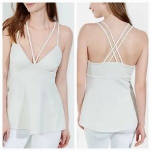 Express, Going-out, night-out, glam, Cream Sz M, Double Spaghetti straps, tank